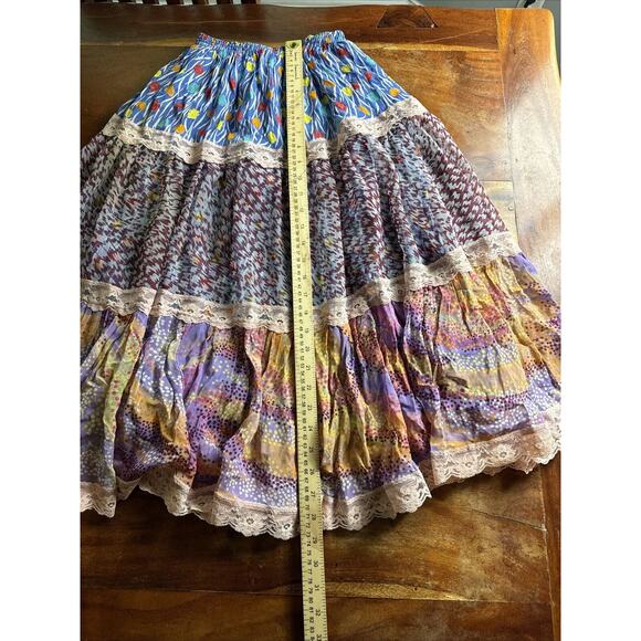 Koos Van Den Akker Skirt Vintage Tiered Patchwork, Rare Tribout John Wanamaker - Picture 8 of 10
